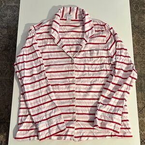 J. Crew Red White and Pink Striped Pajama Set 🎄🎅🏻